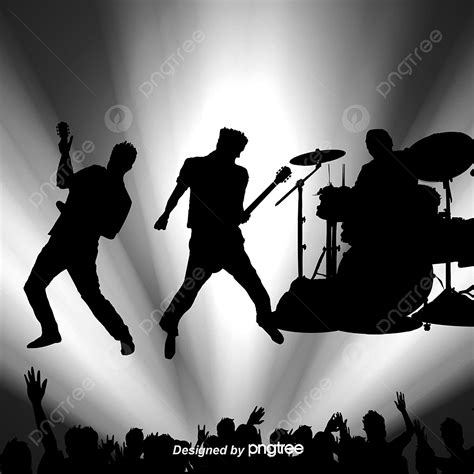 rock band silhouette|live band silhouette.